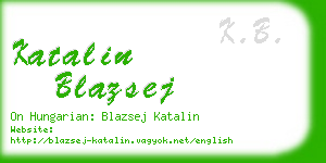 katalin blazsej business card